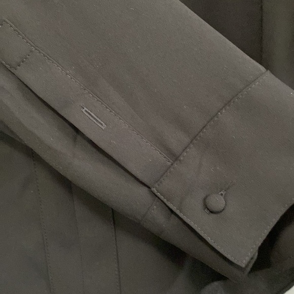 Express Black Portofino V-Neck Button Front Detail Blouse Top Shirt Fall Boho - Picture 14 of 16